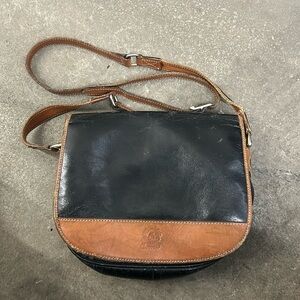 Vintage courser horse strap crossbody bag